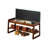 Solid Wood Bench, Entryway Shoe Bench With Cushion, Flip-Open Storage Compartment