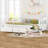 Wooden Twin Size Daybed With Twin Size Trundle, Extendable Daybed With Two Storage Drawers,White-1391693275