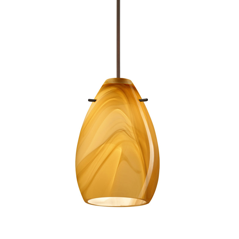 Drasner 1 - Light Single Pendant, Bronze, Halogen, Honey