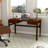 Brown Solid Wood Desk With Drawers, Classic Solid Wood Desk For Study, Office