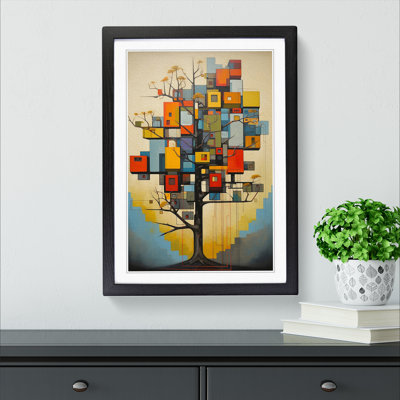 Tree Constructivism Art - Framed Print