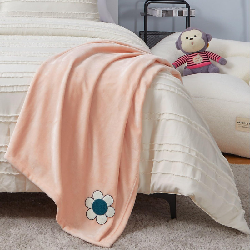 Jeté en peluche doux Aeropostale, Rose
