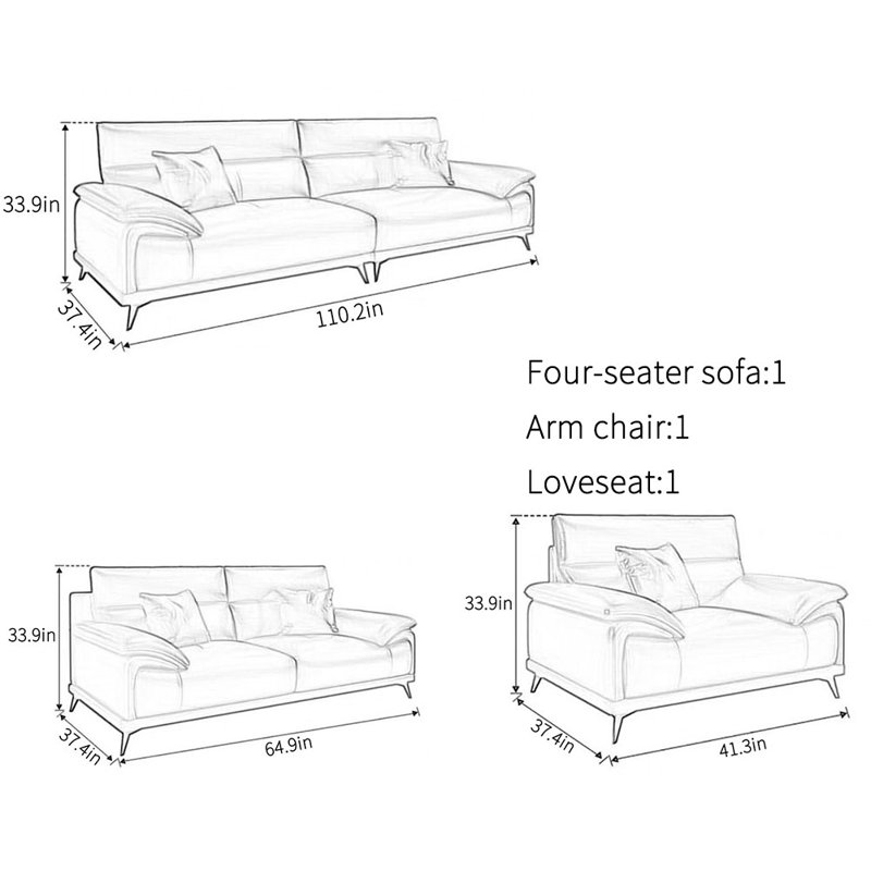 Italian fashion modern office sofa set