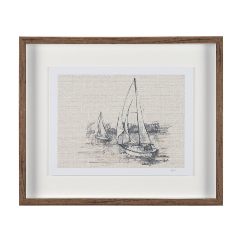 Sail Away I By Studio A Hand Embellished Framed Art Print Matted Under Glass, Sail Away III