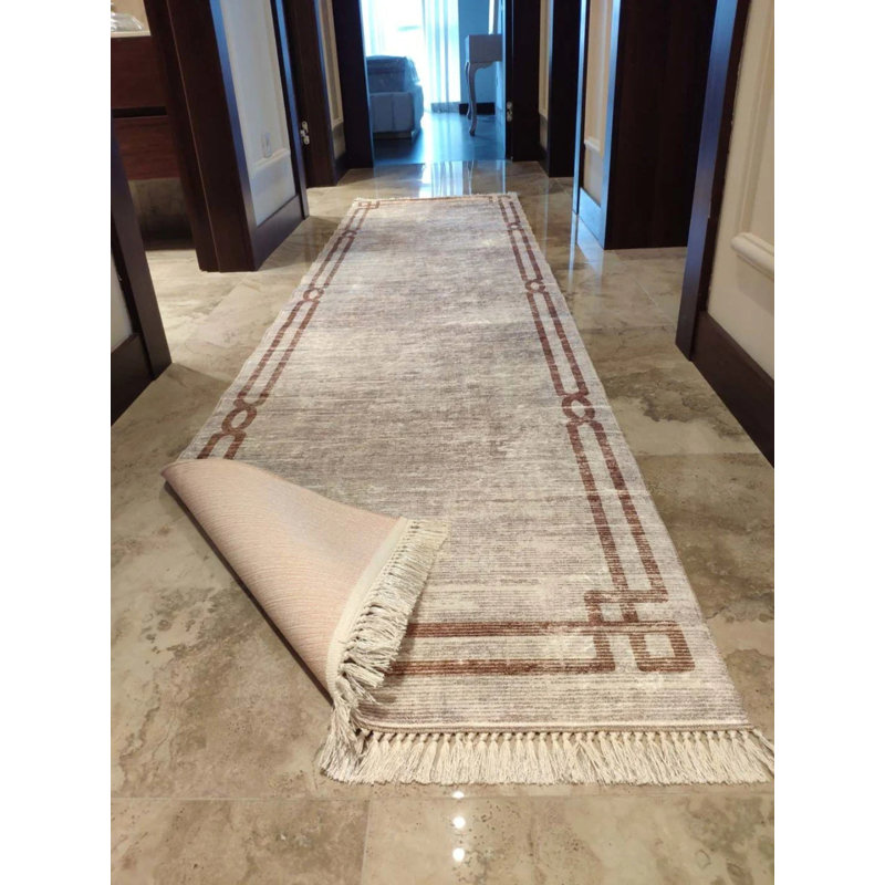 Tapis Maryemma avec envers antidérapant, Tapis de couloir 2 pi 7 po x 10 pi 6 po