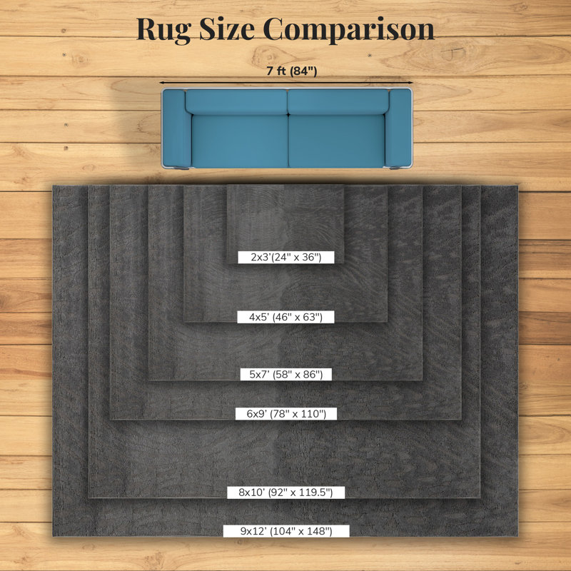 Artistic Abstract Wave Area Rug, Charcoal, 5x7