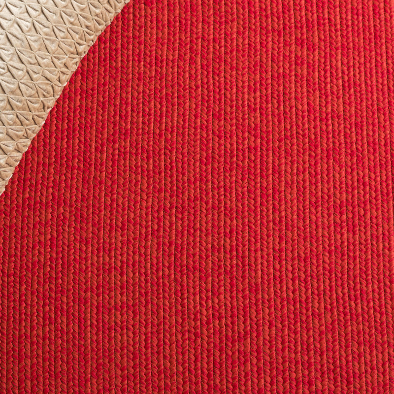 Tapis d'intérieur / extérieur tissé à la main Performance de couleur unie Graddy, Oval 6 pi x 9 pi