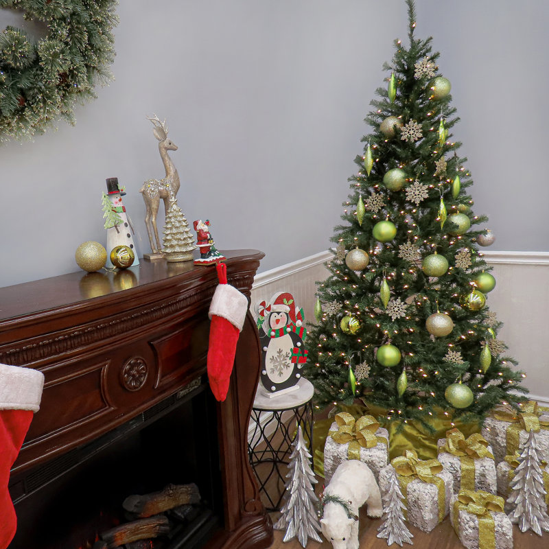 Aspen Spruce Tree with Clear Lights, 6' H