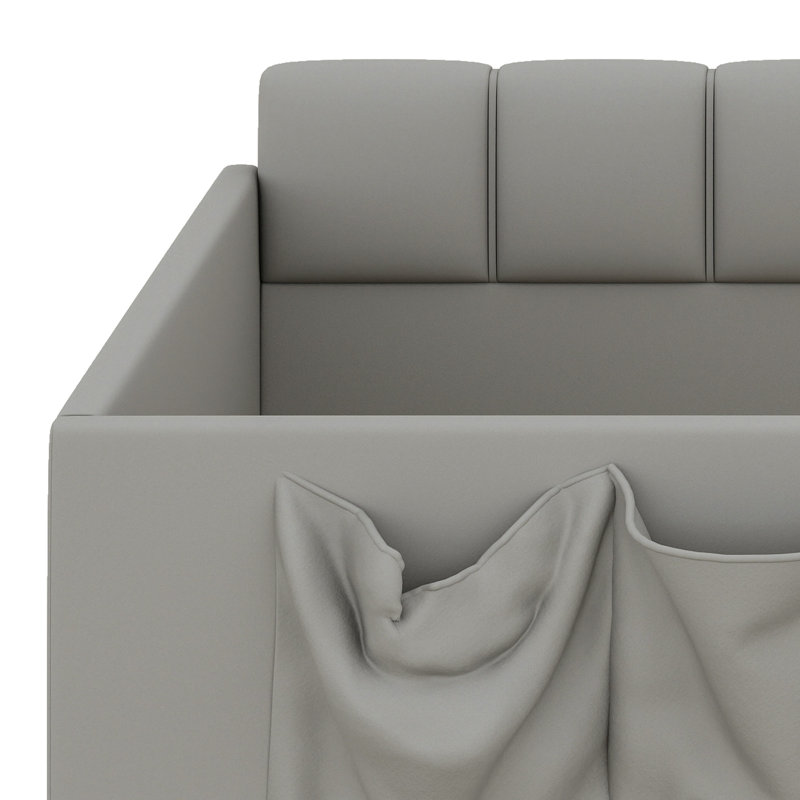Lit de jour moderne, canapé-lit polyvalent peu encombrant, Lit simple, Gris