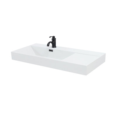39.37'' Single Vanity Top with Sink and 1 Faucet Holes