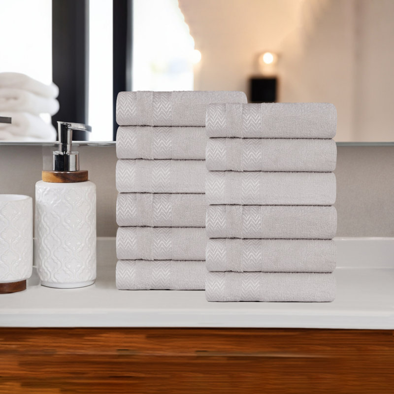 Serviette / gant de toilette Gracieuse, Platine