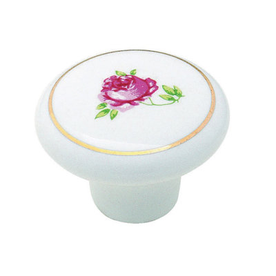 Everyday Heritage 1-7/16 inch (37mm) Diameter White Cabinet Knob