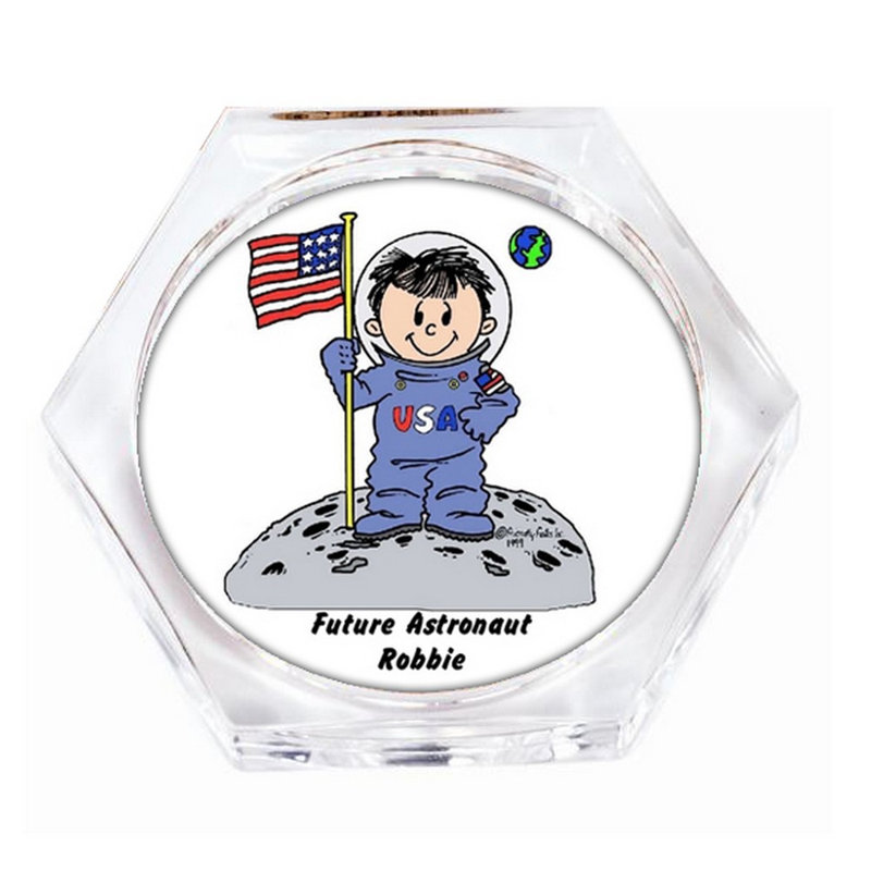 Ensemble de 4 sous-verres personnalisés Personal Astronaut, Oui