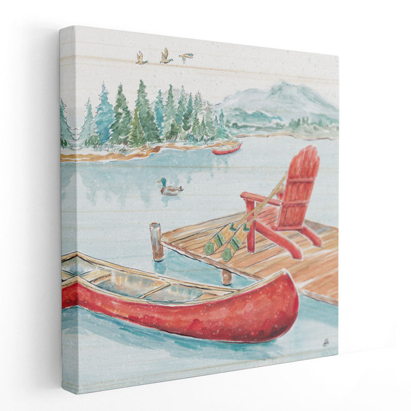 «Lake Moments IV», reproduction d'art sur toile, H 40 po x l 40 po