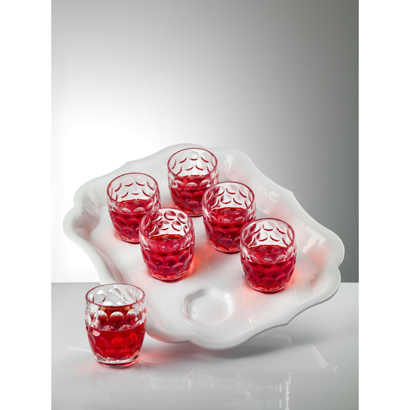 White Acrylic 20" Serving Tray for Indoor/Outdoor Use