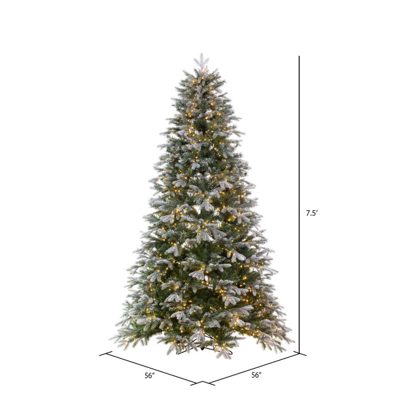 Gloryann 7.5' H Lighted Artificial Fir Christmas Tree
