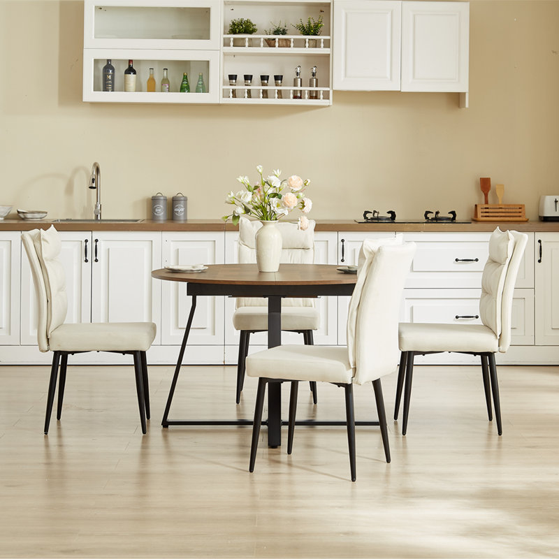 Devantre 4 - Person Dining Set, Beige