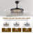 48" Dimmable Crystal Ceiling Fan With Led Lights And Remote Control-88080386