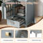Meuble-lavabo de salle de bain avec lavabo, armoire de salle de bain avec porte, support de rangement et tiroir-864778256