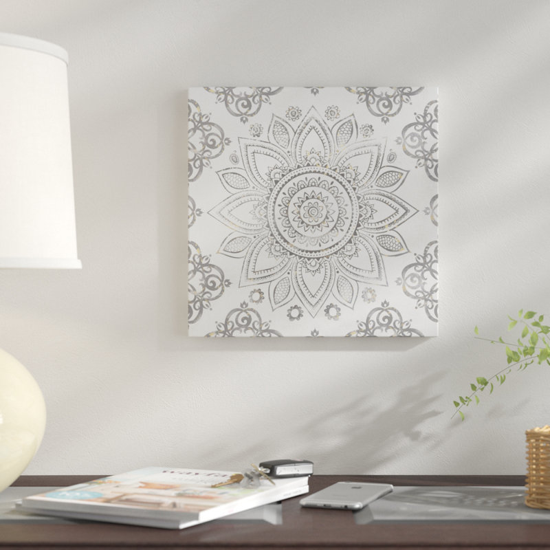 « mandala soleil burst », impression sur toile, H 12 po x l 12 po x P 0,75 po