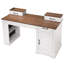 Bureau de style champêtre avec armoire de rangement et station de recharge