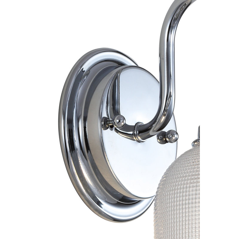 Gilcrease Metal/Glass LED Vanity Light, Chrome, 1