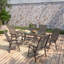 Eulys 6 - Person Patio Dining Set Umbrella Hole Included Rectangular Table-778547133-778547135-778547134
