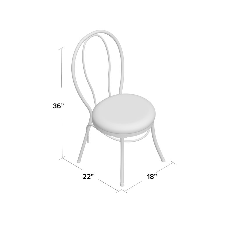 Ensemble de chaises de salle à manger Cahillane traditionnelles à dossier incurvé et rembourrées de 45,7 cm (18 po)