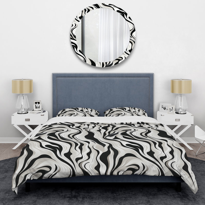 Minimalist Sophistication - Ensemble de housse de couette abstrait, Housse de couette pour grand lit et 2 taies décor