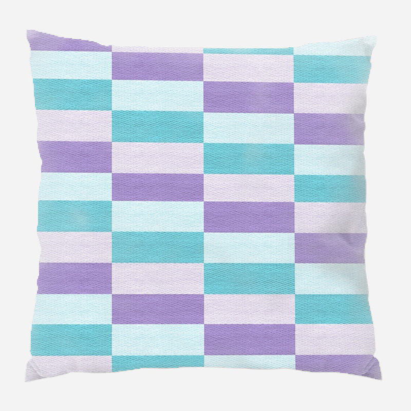 Fabric Geometric Microsuede Reversible Throw Pillow