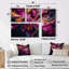 L'essence de la fluidité II - art mural moderne rouge 4 pièces-80222362-80222357