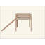 Lit mezzanine en bois pour enfants avec glissoire et échelle, lit mezzanine haut garde-corps ludique, espace de jeu et de rangement spacieux pour la chambre d'enfant
