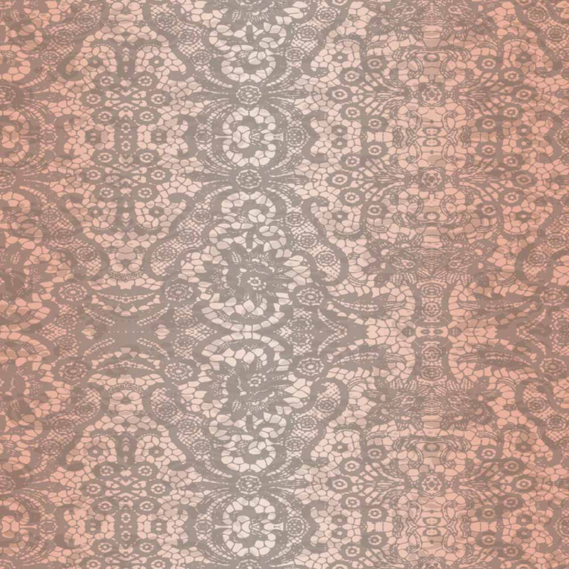 Film décoratif auto-adhésif, dentelle rose / aurore, rouleau 17 po x 59 po