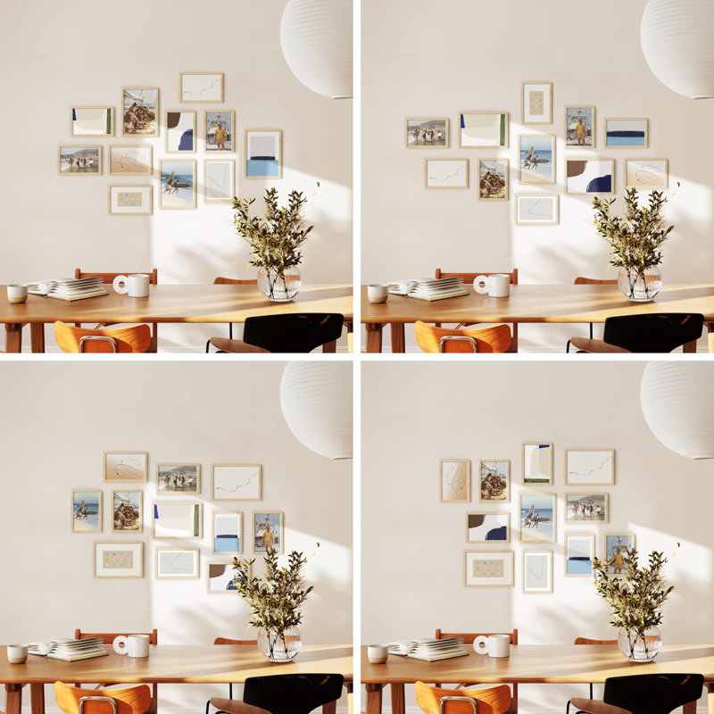 Cadres photos pour mur de galerie, Beige