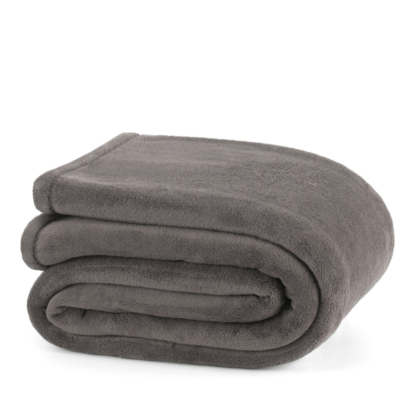 Couverture en peluche Martex, Gris, Très grand lit