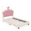 Lit simple tapissier Princess avec tête de lit couronne-236897317