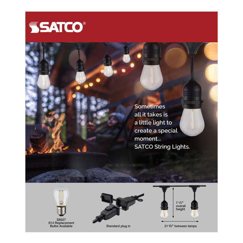 Kemonta Indoor / Outdoor 12 - Bulb 288 in. Plug-in LED Standard String Light