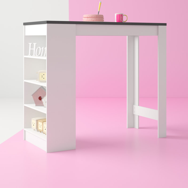 Ashton Dining Table, White/Black
