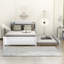 Wooden Platform Bed with Trundle and Shelves-923015598-923015596
