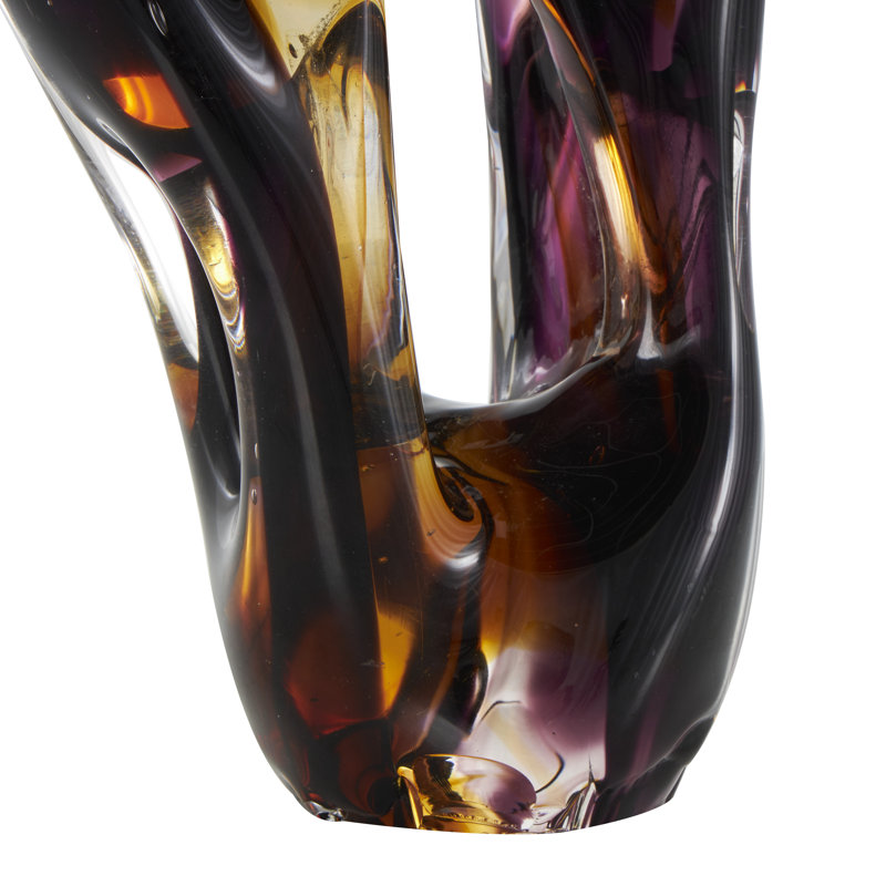 Sculpture noire en verre Laqueeta