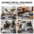 Akieba Geometric Tufted Gray/Black/Ivory Non-Slip Rubberback Area Rug-1605356753