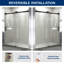 Porte de douche à porte coulissante simple sans cadre 56-60 "- Verre trempé 1/4" avec revêtement antidéflagrant - Finition noir mat | Idée de cadeau