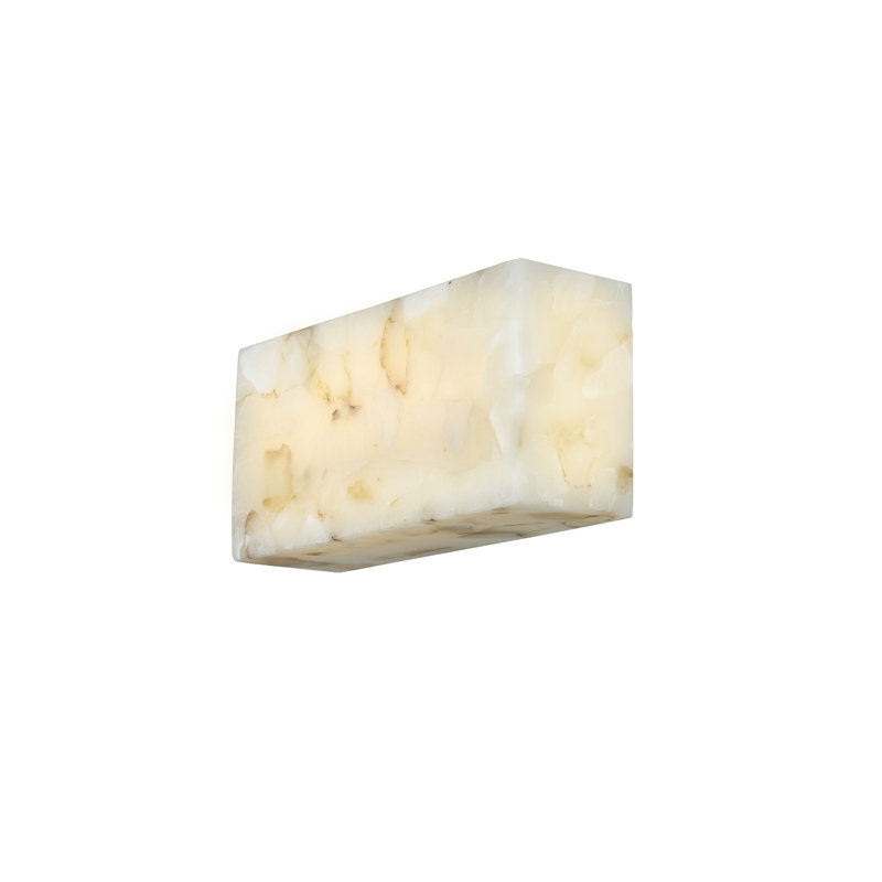 LumenAria - Medley 17" LED ADA Wall Sconce, 5" H x 10" W x 3" D, Alabaster Rocks