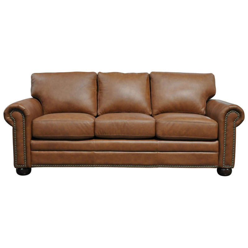  Josai 82" Genuine Leather Sofa