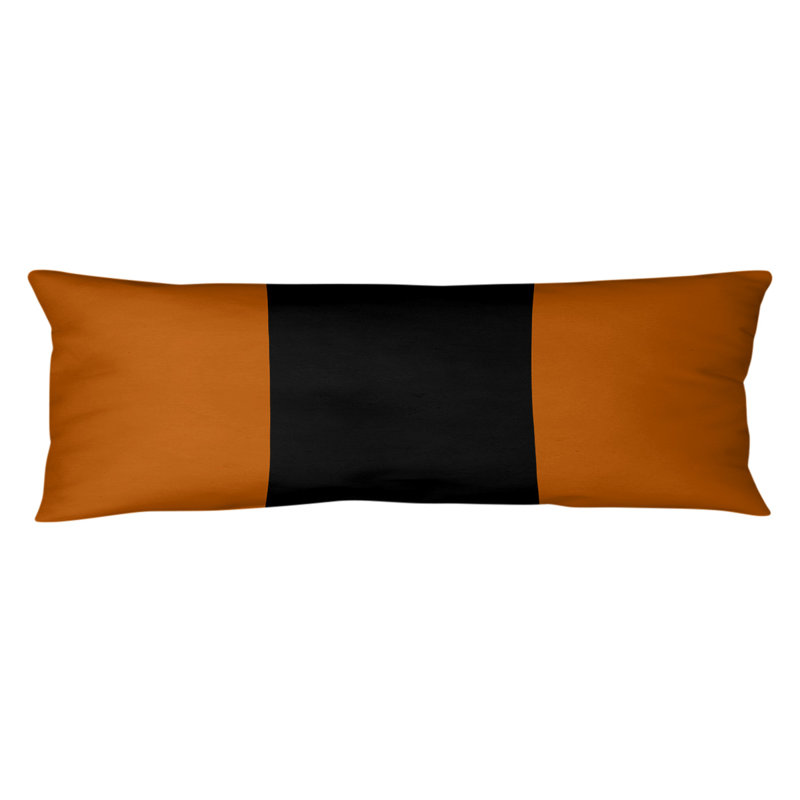 Polyester Medium Pillow, Orange/Black
