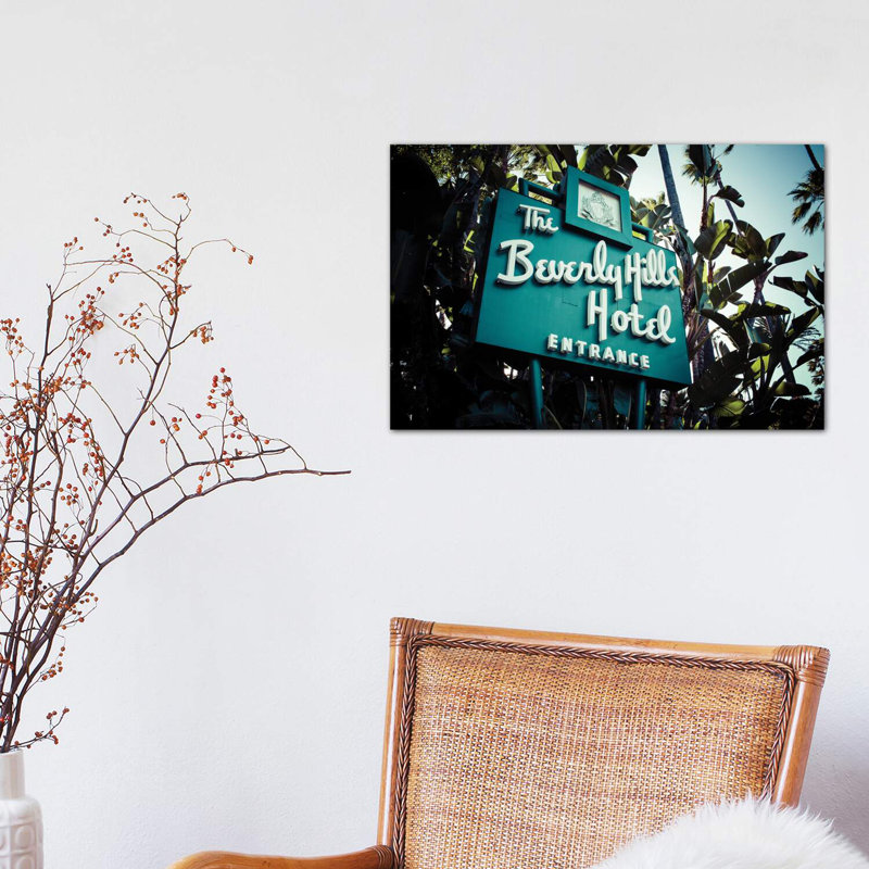 Beverly Hills Hotel II 1 Piece Wrapped Canvas Wall Art, 30.48 cm H x 45.72 cm W