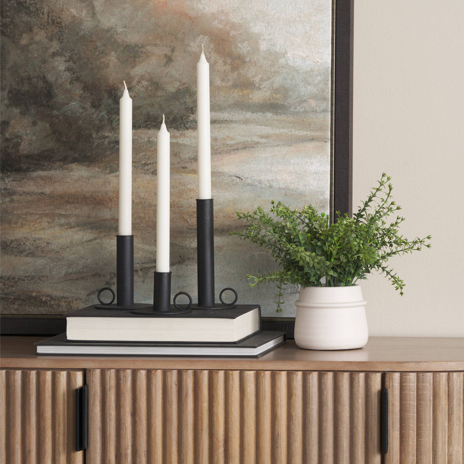 Marfa 3-Piece Metal Candlestick Set