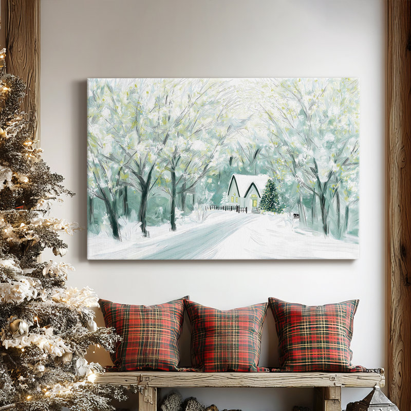 Toile tendue avec galerie Eve of Snow White Midwinter-Premium, H 32 po x l 48 po