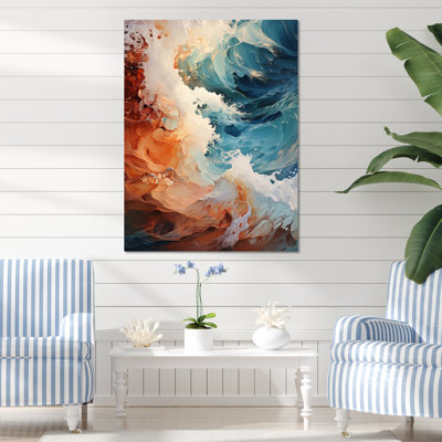 " Beach Photo Sunlit Waves III "