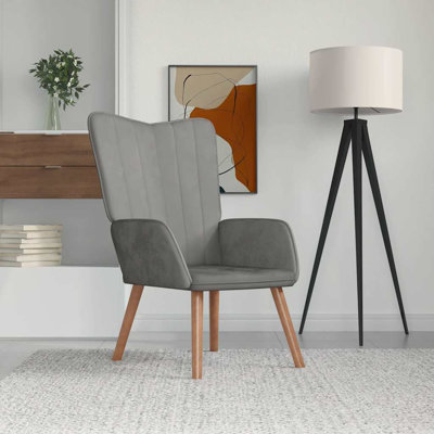 Fauteuil de détente Vidaxl gris clair